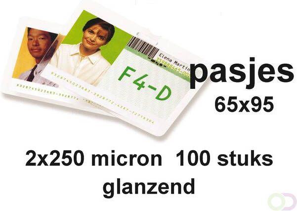 GBC Lamineerhoes overheids card 65x95mm 2x250micron 100stuks