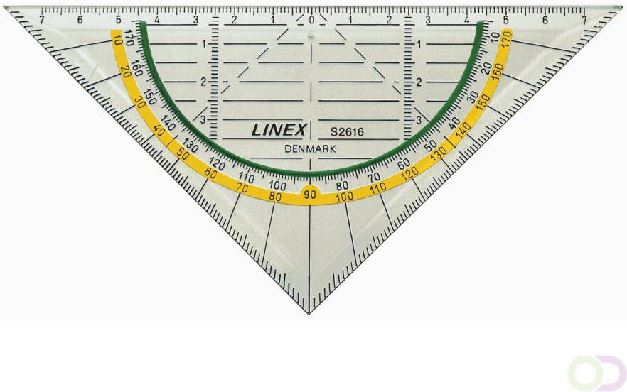 Linex Super Series geodriehoek S2616 16 cm