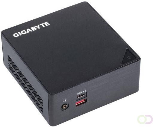 Gigabyte GB BSI3HA 6100 2.3GHz i3 6100U BGA1356 0.6L sized PC Zwart PC workstation barebone