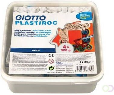 Giotto Gitto Plastiroc boetseerpasta pak van 500 g 4 pakken in hermetisch afgesloten doos