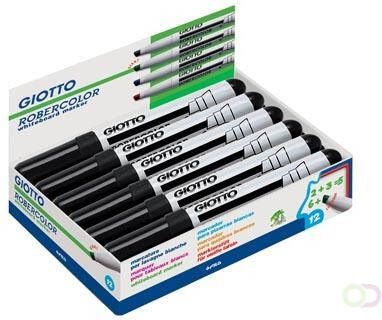 Giotto Robercolor whiteboardmarker maxi schuine punt zwart 12 stuks - Foto 2