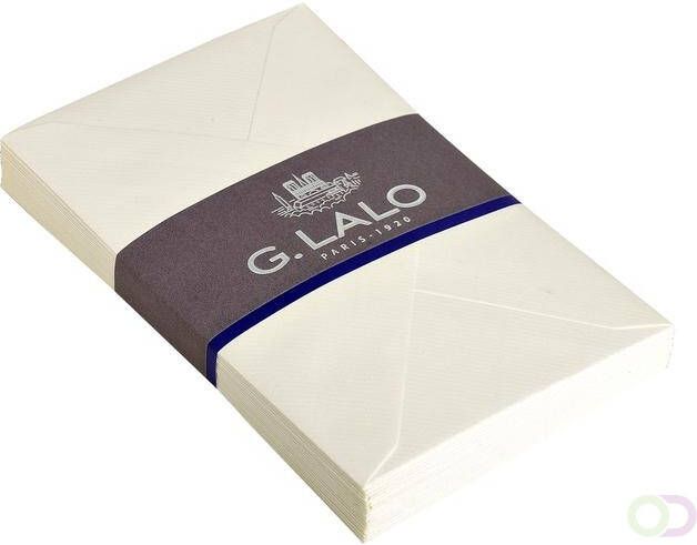 G.LALO Envelop bank C6 114x162mm gegomd gevergeerd wit