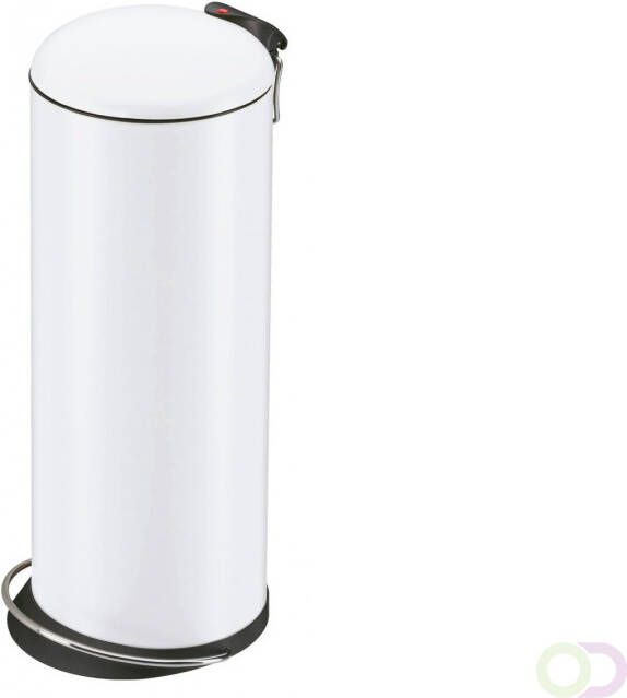 Hailo Pedaalemmer 23 liter met breed pedaal Wit