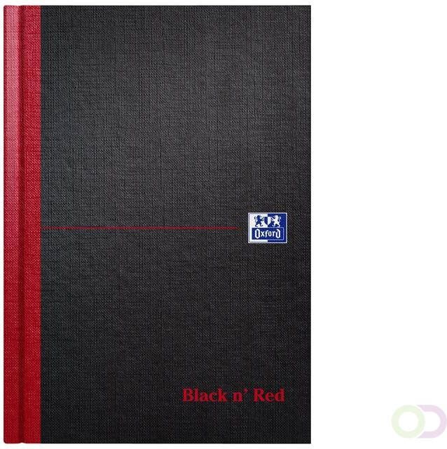 HAMELIN OXFORD Black n' Red gebonden boek A5 gelijnd 96 vel 90g harde kartonnen kaft