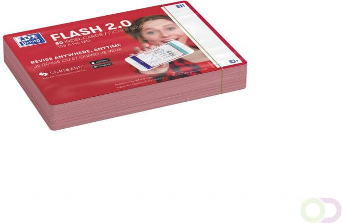 HAMELIN OXFORD FLASH 2.0 flashcards 105x148mm blanco rood pak 80
