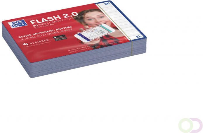 HAMELIN OXFORD FLASH 2.0 flashcards 105x148mm gelijnd blauw pak 80