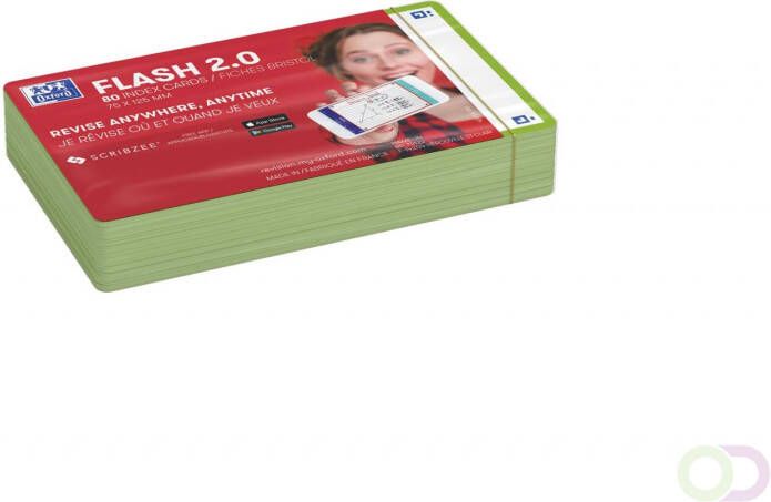 HAMELIN OXFORD FLASH 2.0 flashcards 75x125mm blanco groen pak 80