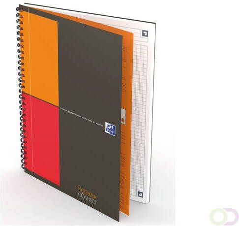 HAMELIN OXFORD International notebook B5 geruit 5mm 80 vel 80g stevige kartonnen kaft grijs