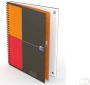 Oxford INTERNATIONAL notebook connect stevige kartonnen kaft grijs 160 bladzijden ft B5 geruit 5 mm - Thumbnail 2