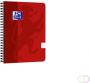 HAMELIN OXFORD Touch spiraalblok A5 gelijnd 70 vel 90g soepele kartonnen kaft rood - Thumbnail 2