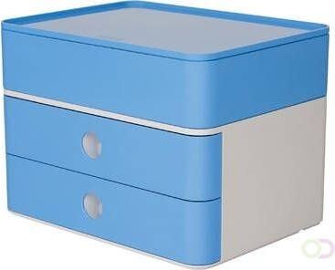 Han ladenblok Allison smart-box plus met 2 laden en organisatiebak wit blauw