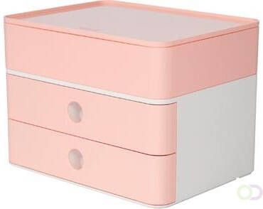 Han ladenblok Allison smart-box plus met 2 laden en organisatiebak wit roze