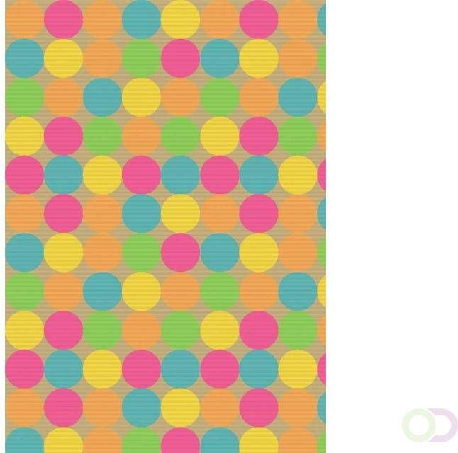 Haza Apparaatrol Colorful Dots kraft 60gr 200mx30cm