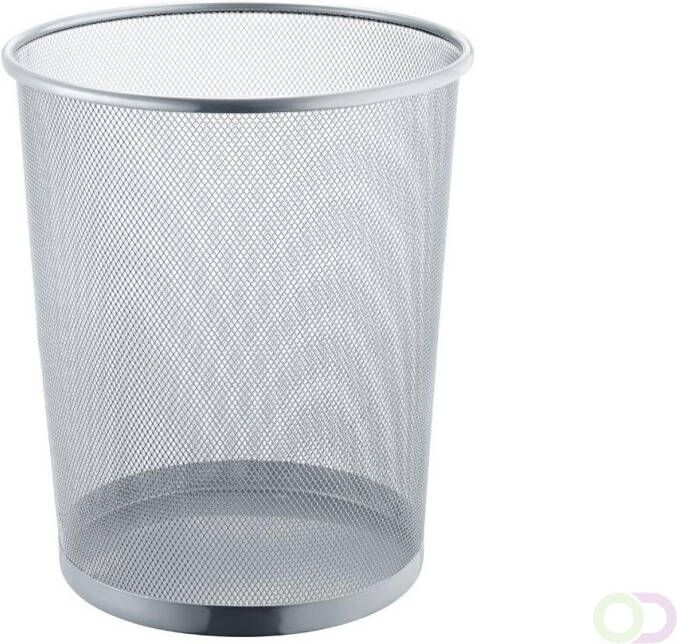 Helit Mesh papiermand 15 liter zilver