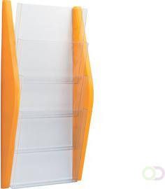 Helit wand display 4 x A4 oranje