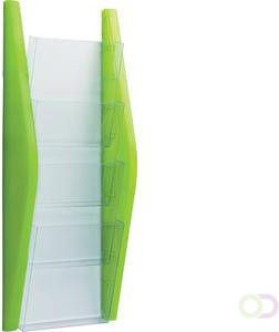 Helit wand display 4 x A5 lime groen