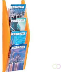 Helit wand display 4 x A5 oranje