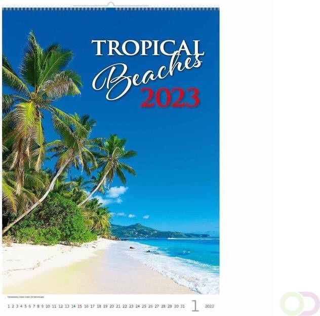 Helma 365 Kalender 2023 31.5x45cm Tropische Stranden