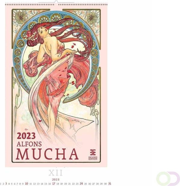 Helma 365 Kalender 2023 34x48.5cm Alfons Mucha
