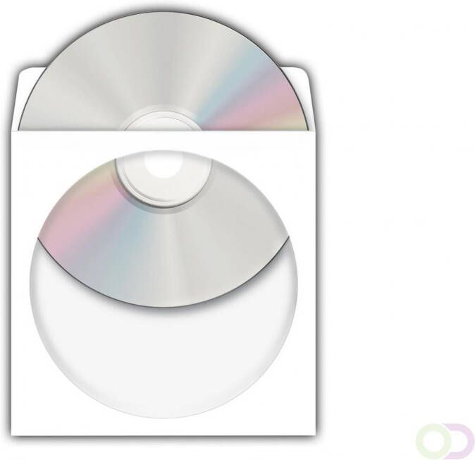 Herma 1140 CD DVD hoesjes van papier wit met zelfklevend 100 st.