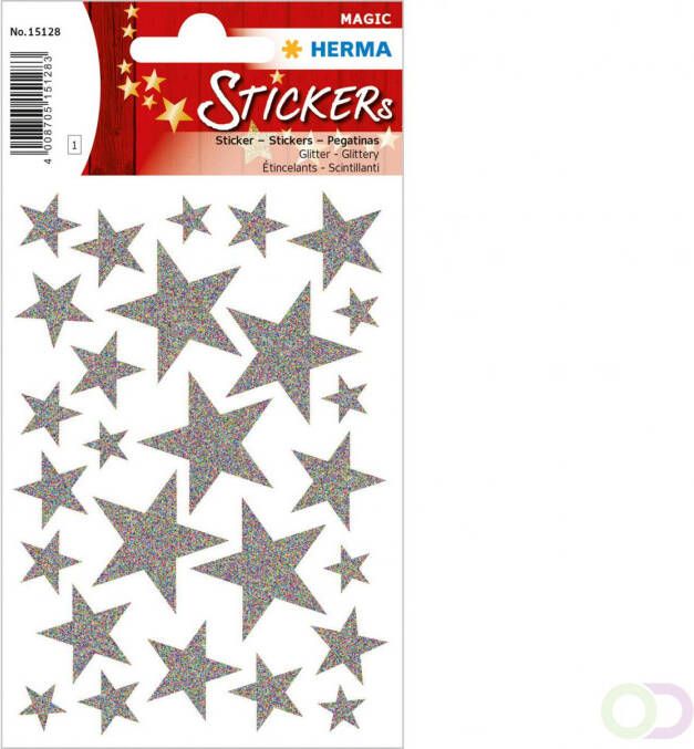 Herma 15128 Stickers ster zilver glitter