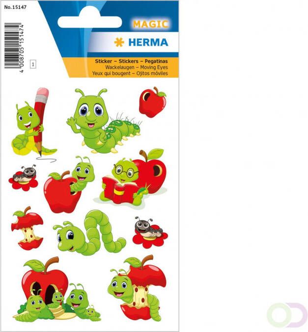 Herma 15147 Stickers Frits de worm bewegende ogen