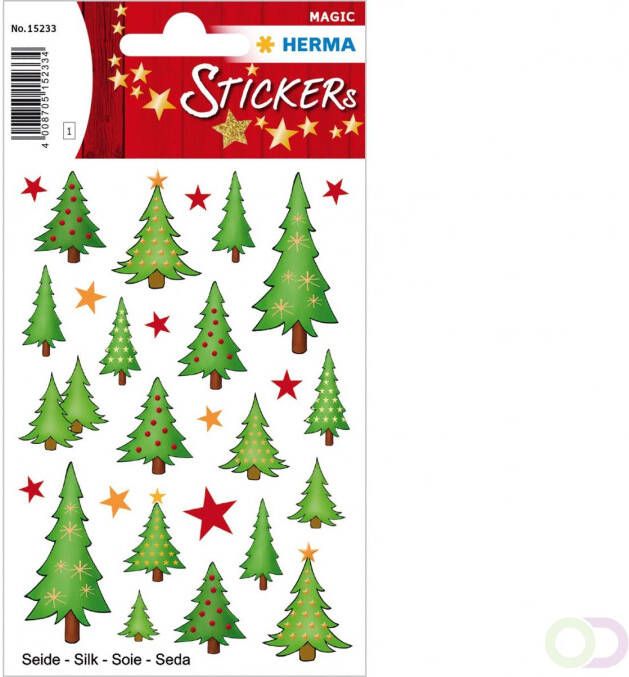 Herma 15233 Stickers kerstbomen silk