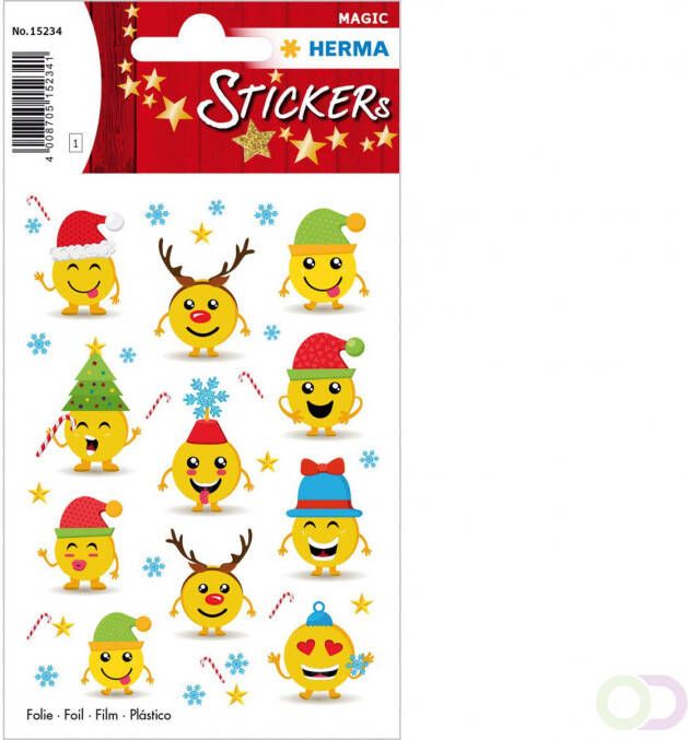 Herma 15234 Stickers kerstmis emoji folie