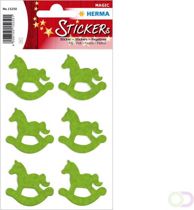 Herma 15250 Stickers hobbelpaard vilt groen