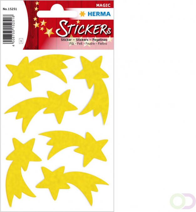 Herma 15251 Stickers kerstster vilt geel