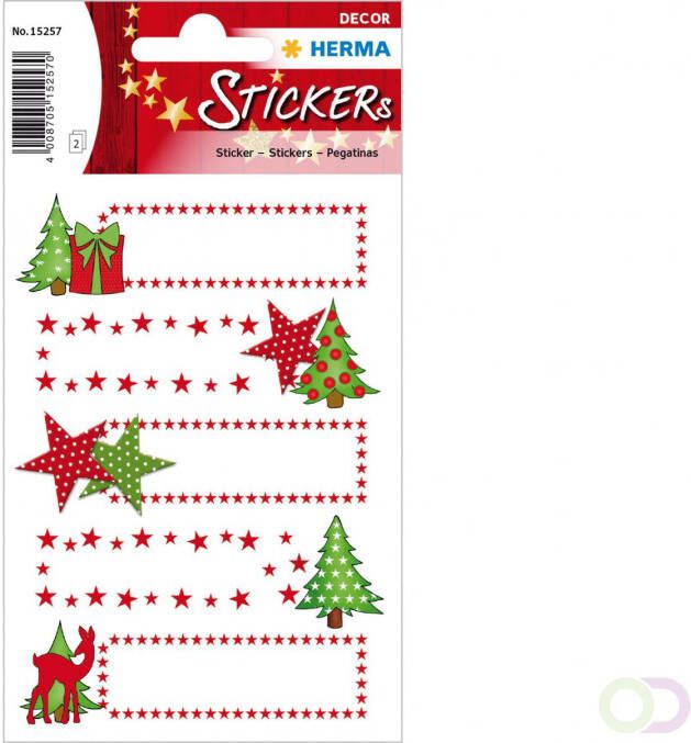 Herma 15257 Stickers geschenkstickers ster + spar glitter