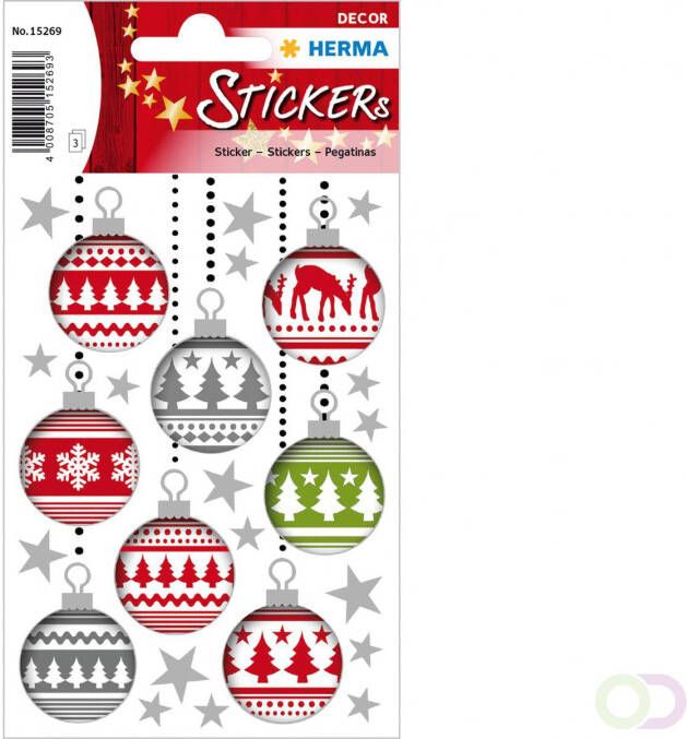 Herma 15269 Stickers kerstballen