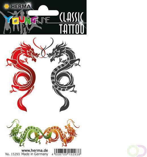 Herma 15293 CLASSIC tattoo drakengevecht XXL