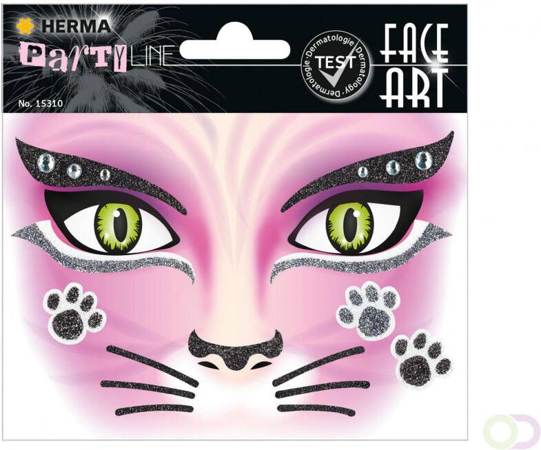 Herma 15310 Face Art Stickers Roze Kat