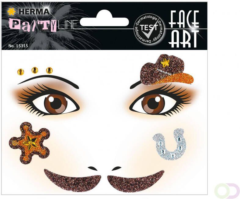Herma 15315 Face Art Stickers Cowboys