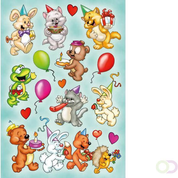 Herma 6264 Stickers MAGIC animal verjaardag karton