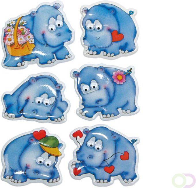 Herma 6843 Stickers nijlpaard bewegende oogjes