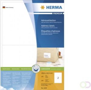 Herma Adress etiketten wit 199 6x143 5 Premium A4 200 st.