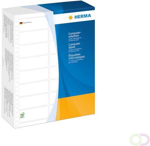 Herma Computeretiketten 8245 eindloos 50 8x23 0 mm 4-banen wit papier mat 24000 st.