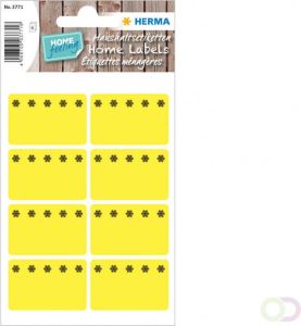 Herma Diepvries etiketten 26x40 mm geel Ijskristal 48 st.