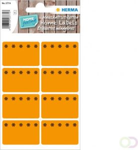 Herma Diepvries etiketten 26x40 mm oranje Ijskristal 48 st.