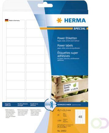 Herma Etiket 10902 45.7x21.2mm extra sterk wit 1200stuks