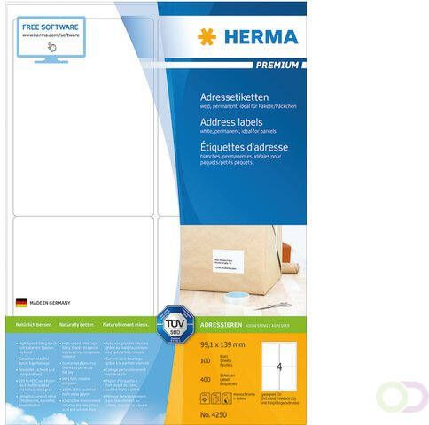 Herma Etiket 4250 99.1x139mm premium wit 400stuks