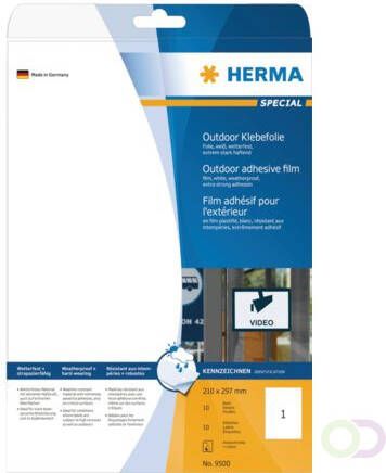 Herma Weervaste outdoor-folie-etiketten A4 210 x 297 mm wit extreem sterk hechtend