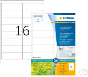 Herma Etiket recycling 10730 99.1x33.8mm 1280stuks wit