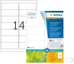 Herma Etiket recycling 10731 99.1x38.1mm 1120stuks wit