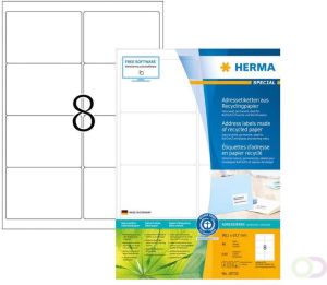 Herma Etiket recycling 10732 99.1x67.7mm 640stuks wit