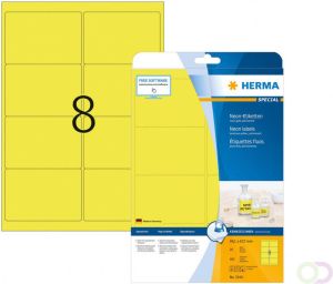 Herma Neonetiketten A4 99 1 x 67 7 mm neon geel permanent hechtend