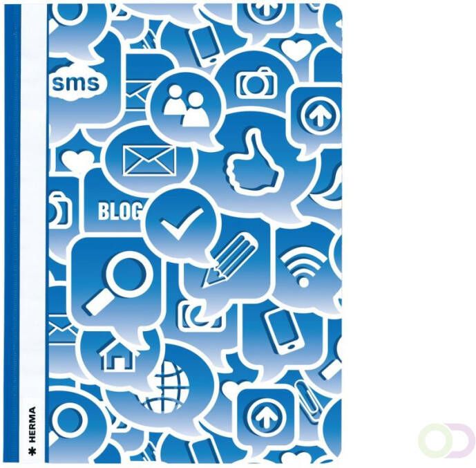 Herma Opbergmappen A4 Social Icons blauw