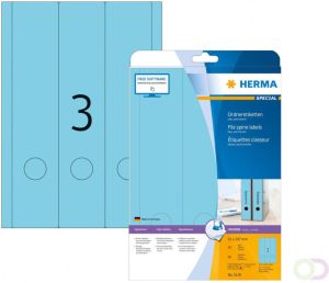 Herma Ordneretiketten A4 61 x 297 mm blauw permanent hechtend